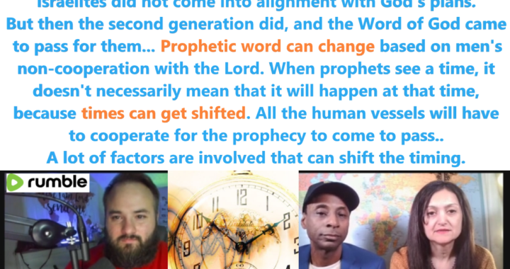 Prophecy is NOT Fortune Telling. Timeframe Can Change.