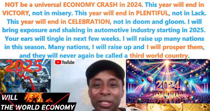 NO Economy CRASH in 2024. Year will End in Victory.