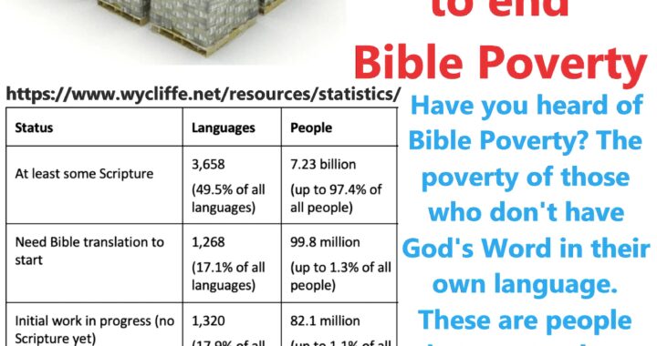 We need $5 Billion Dollars to end Bible Poverty! Wealth Transfer will help us do it!