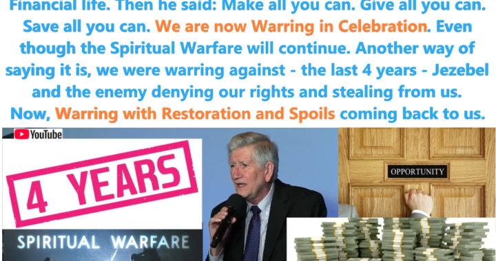 Radical Prosperity & Evangelism: 4 Years of Unprecedented Financial Wealth!