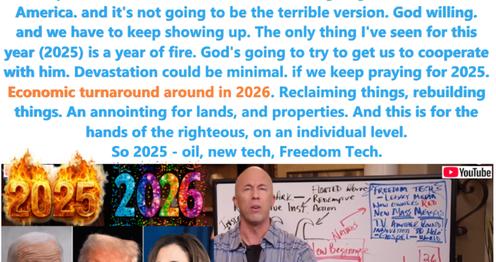 2025: Year of Fire, Economic Shift in 2026 – God’s Timing!