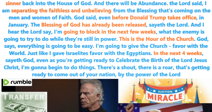 The Greatest Miracle: God’s Powerful Judgment and Blessing Are Unleashed!