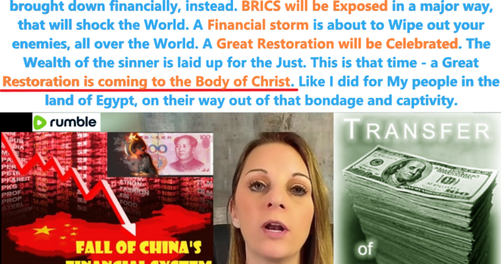 A Great Restoration: The Wealth of the Wicked Is Coming to You!