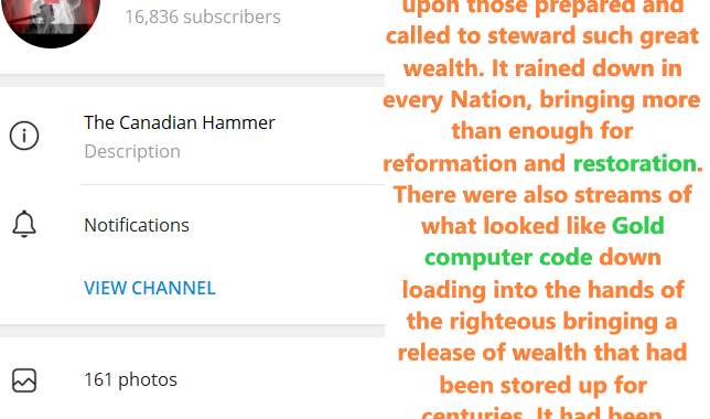 Prophecy: Gold Code Downloads to the Righteous, Releasing Wealth