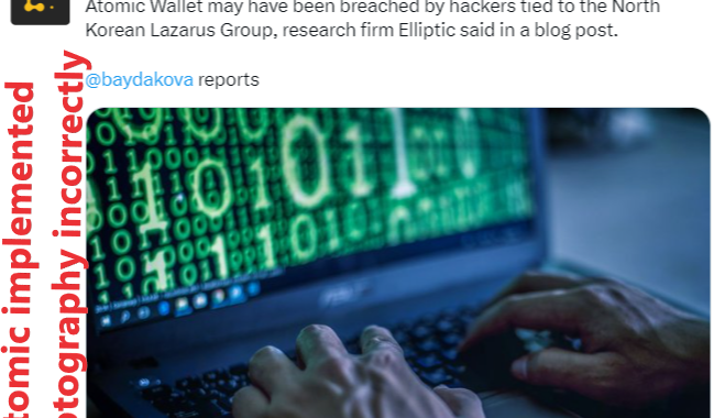 Atomic Wallet Breach Cover-Up: $35M Stolen, Failed Security Audit