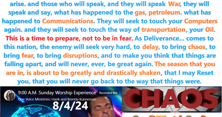 Time To Prepare: September & October Will Bring Chaos