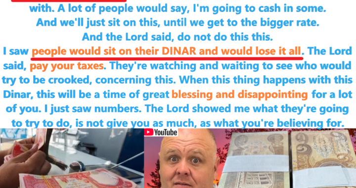 Prepare For Sudden Wealth: The Dinar Window Of Blessing And Warning!
