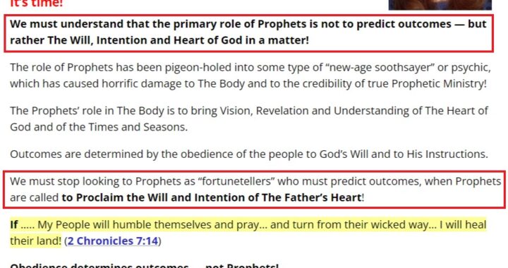 Prophets Aren’t Fortune Tellers: It’s Time to Seek God’s Heart!