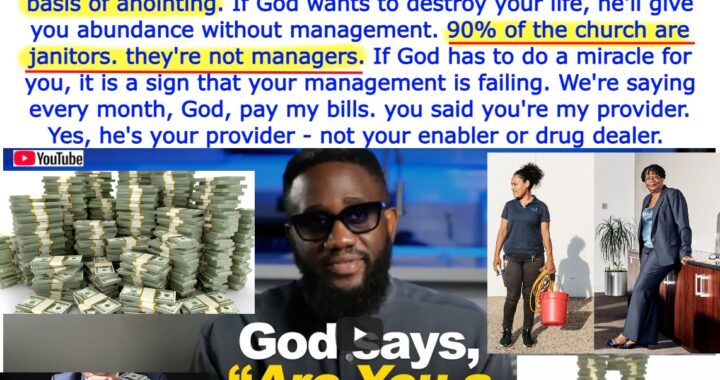 Managers, Not Janitors, Receive the Wealth Transfer from God!