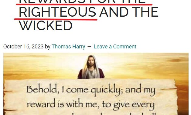 Rewards Now for Both the Righteous and the Wicked