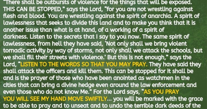 Bold Prayer Shields Cities From Spirit of Anarchy