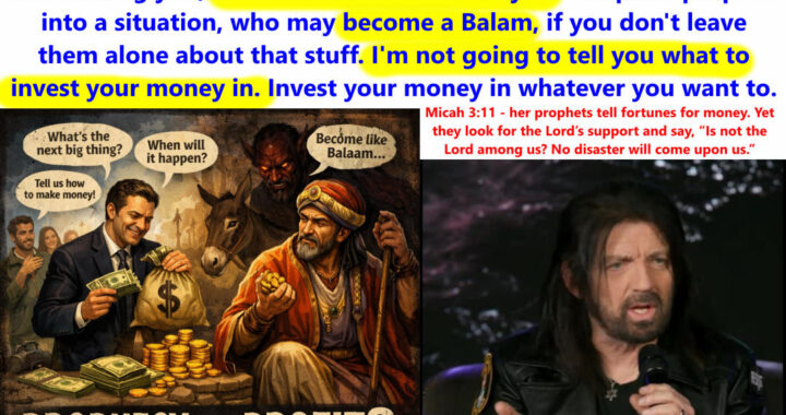 Warning – Prophets Should Not Prophesy For Money